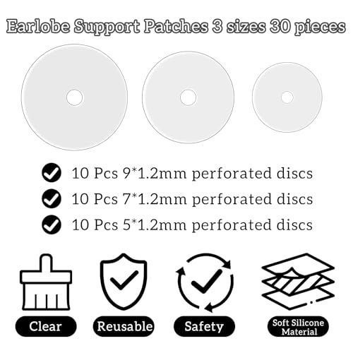 Clear Piercing Discs for Healing Bumps & Keloids - 30 Pcs Silicone Pads