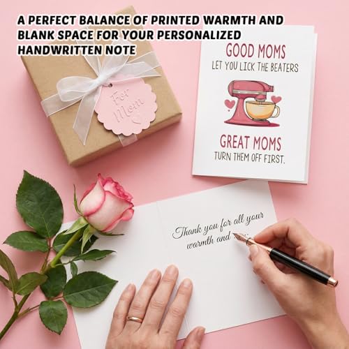 Funny Mother's Day Greeting Card with Envelope, 5x7 Cute Humor Card for Mom