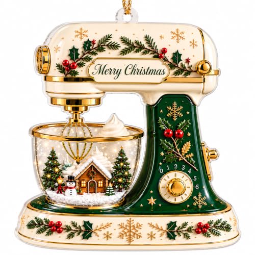 Dough Mixer Christmas Ornament - Baking Gift for Women, Holiday Decor