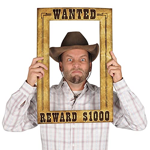 Beistle Western Wanted Photo Booth Frame - 15.5" x 23.5" Cardstock Prop