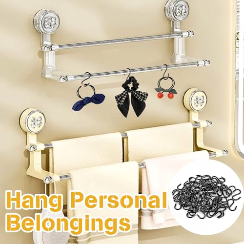 Zelphvt 60-Piece 1-Inch Small Metal S Hooks for Hanging and Organizing