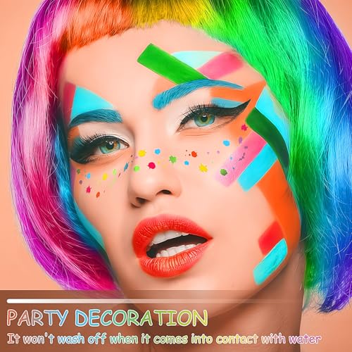 Rainbow Pride Glitter Freckles Face Tattoo 5-Pack
