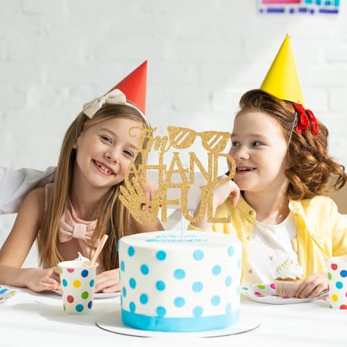 I'm a Handful Cake Topper - 5th Birthday Party Decoration