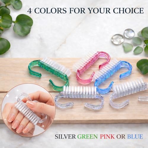ROLECK 12 Pcs Dual-Sided Fingernail Brush Set for Cleaning Hands, Toes and Nails