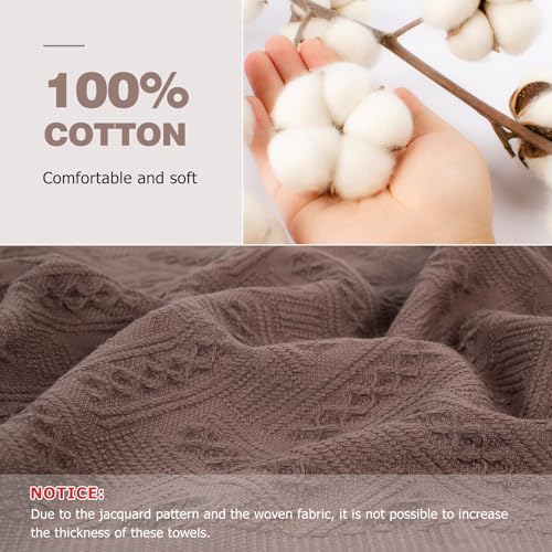 YoulerTex Boho Hand Towels - 100% Cotton Decorative Bathroom Set, 14"x30"