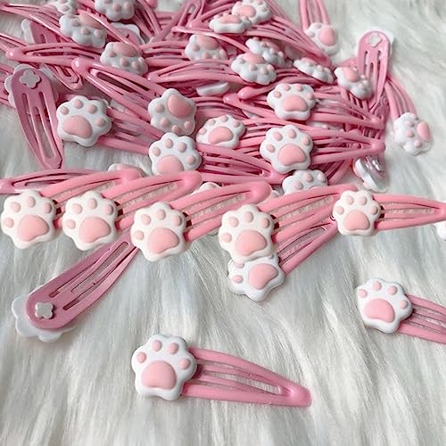 NUEAYMS Cartoon Cat Metal Snap Hair Clip Cute Hairpin for Girls