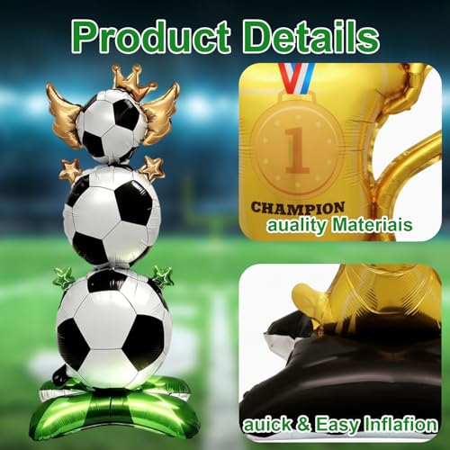 Soccer Balloons Party Decorations Set 3-Piece Football World Cup