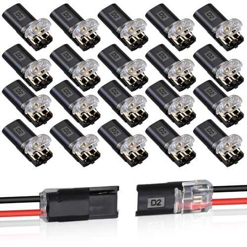 20PCS Low Voltage Double Wire Plug-in Connectors for LED Strips