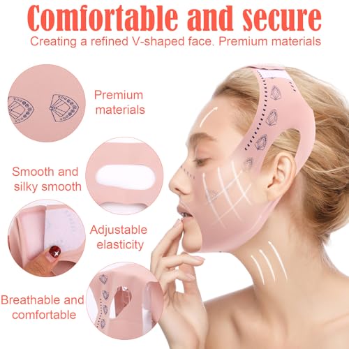 Fukaisu Adjustable Sleeping Chin Strap for V Line Face Shaping & Snoring Relief