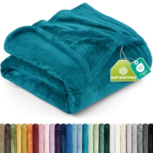 Utopia Bedding Twin Soft Fleece Blanket Turquoise (60x80 Inch)