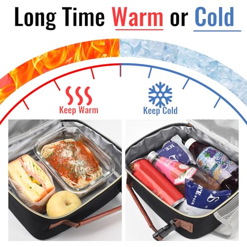 Genteen Insulated Lunch Bag, Reusable Small Cooler Tote for Work & School
