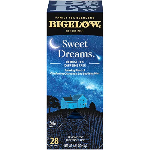 Bigelow Sweet Dreams Herbal Tea, Chamomile & Mint, 28 Count Box