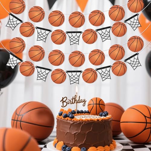 Tinoaly 4-Piece Basketball Party Banner Set Pre-Strung Sports Decor
