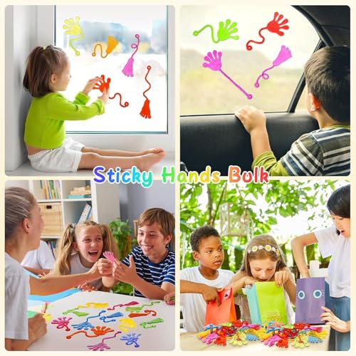 30 PCS Sticky Hands Party Favors - Stretchy Classroom Prizes & Goodie Bags