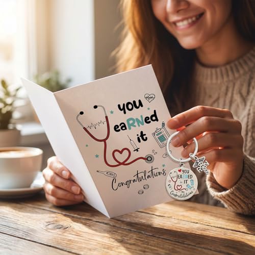 Nurse Graduation Gift Set - Keychain & Card for New Nurses 2026