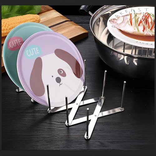 GREATLINK Adjustable Stainless Steel Pot Lid Organizer Rack