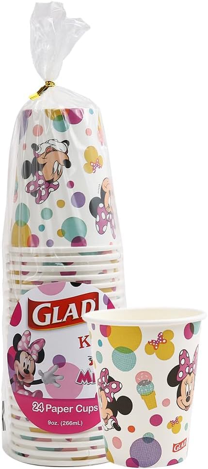 Glad for Kids Disney Mickey & Friends 9oz Disposable Paper Cups - 24 Count