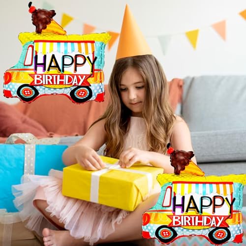Ice Cream Car Balloons - 2 Pcs Foil Party Decorations