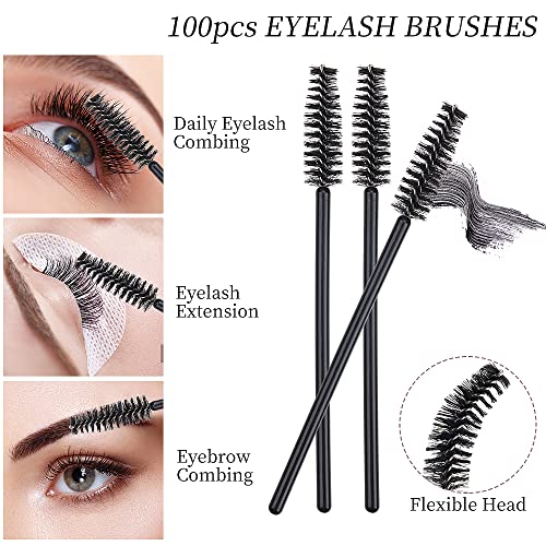 Disposable Mascara Wands & Eyelash Brushes - 300 Pack Makeup Tool Kit