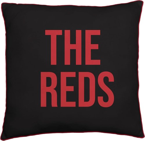 Character World Manchester United FC Official Red Cushion, Super Soft Reversible 2 Sided, Soccer Club Design, Perfect for Any Bedroom, Sofa or on The Bed 16 x 16 Inches