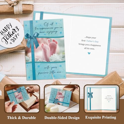 First Father's Day Card for New Dads - Heartfelt Design