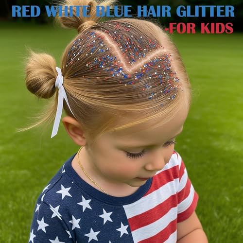 Red White and Blue Face and Body Glitter Stick for 4th of July