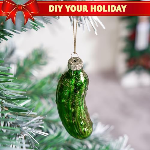 Christmas Glass Pickle Ornament - Unique Holiday Tree Decoration