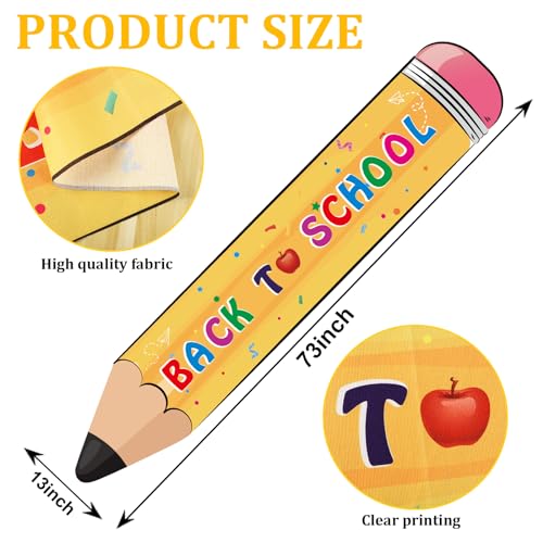 Back to School Pencil Table Runner - 13''x72'' Linen Decor