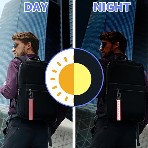 6Pcs Reflective Backpack Tags Reflective Keychain Backpack Reflector Straps reflective backpack pendants Reflective Gear for Backpack Clothes Wheelchair Cycling Walking Running