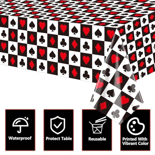 Casino Party Decorations - Poker Tablecloths & Banners Set