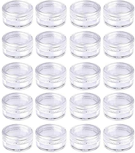 Sluswallow 5ml Clear Travel Sample Jars with Lids - 20 Pack