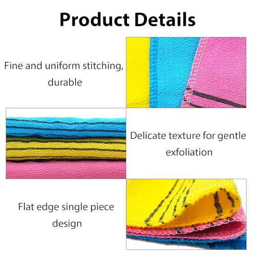 Jaasuee 6-Piece Korean Exfoliating Washcloth Set - Vibrant Mitts