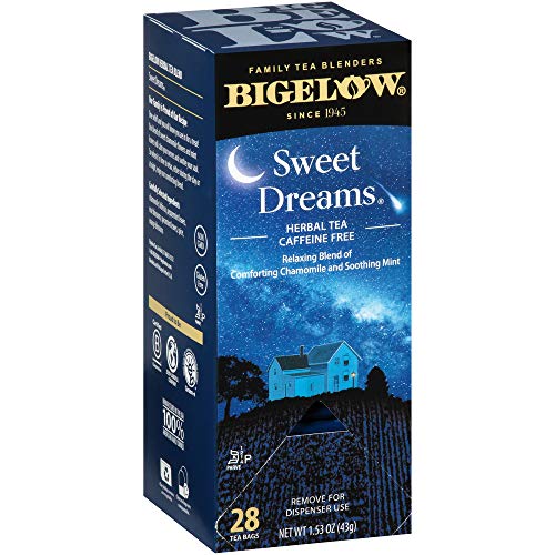Bigelow Sweet Dreams Herbal Tea, Chamomile & Mint, 28 Count Box