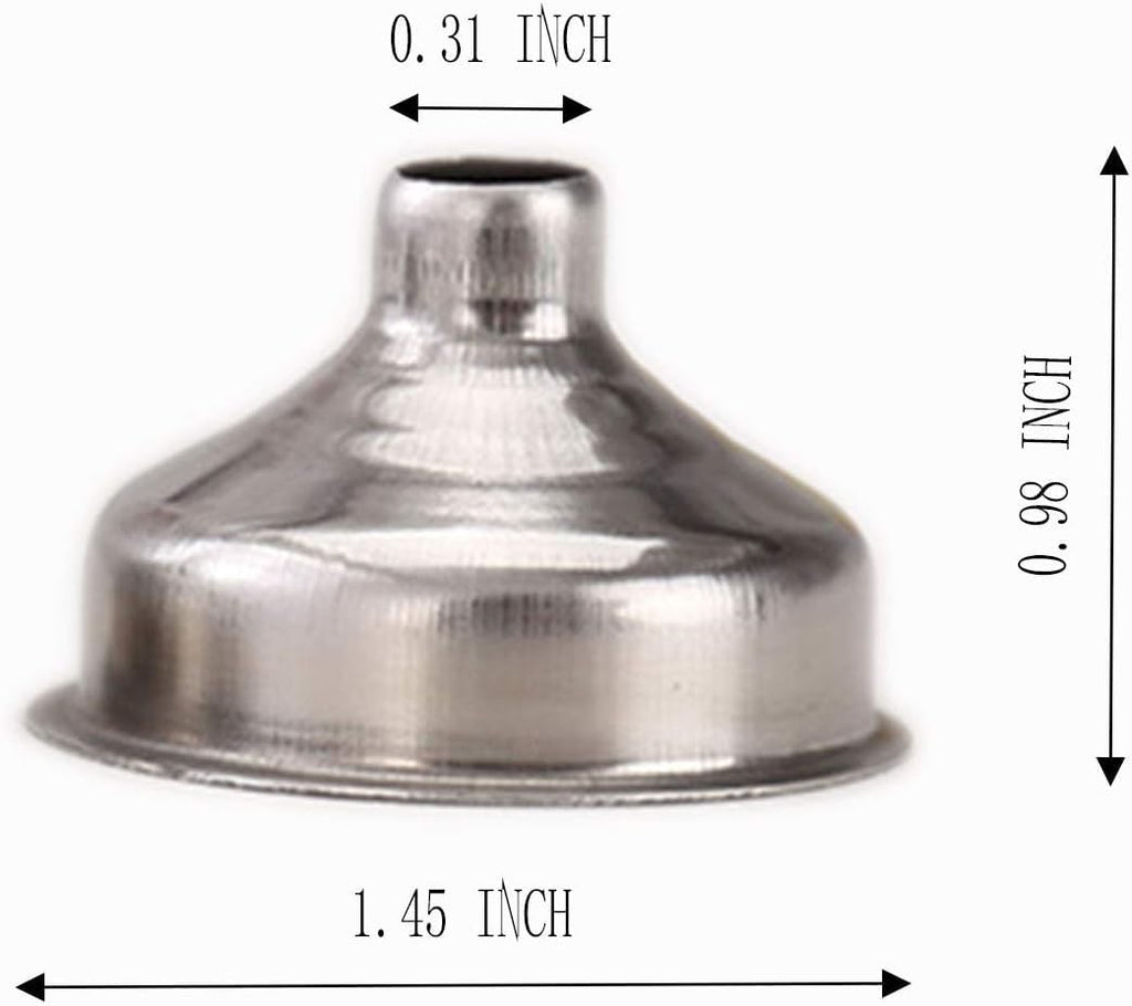 Skiennix Mini Funnels - 12 Pcs Stainless Steel for Bottles, DIY Lip Balms & Cooking Spices