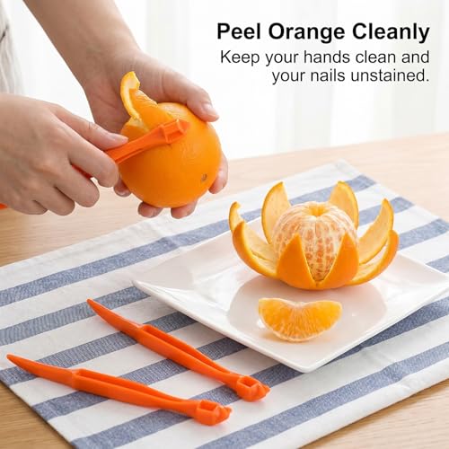 8-Piece Citrus Peeler Set - Easy Orange, Lemon & Mango Peeler Tools