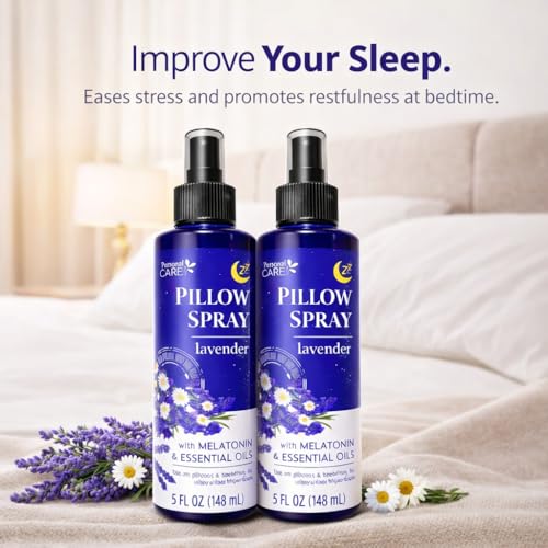 Lavender Pillow Spray with Melatonin & Essential Oils, 5 oz (2-Pack)