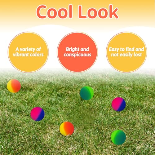 Irrmshr Jumbo Bouncy Balls - 6 Pack, 45mm Rubber Balls for Kids