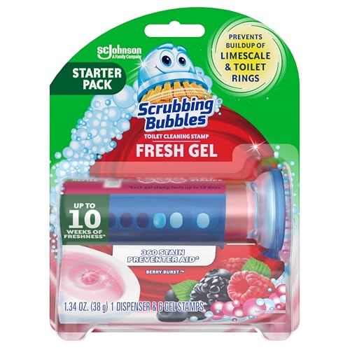 Scrubbing Bubbles Fresh Gel Toilet Bowl Cleaning Stamps - Berry Burst, 6 Count