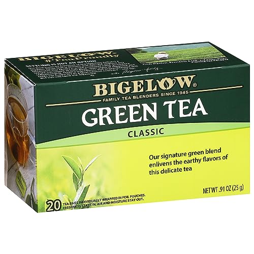 Bigelow Classic Green Tea - Caffeinated, 20 Individually Wrapped Bags