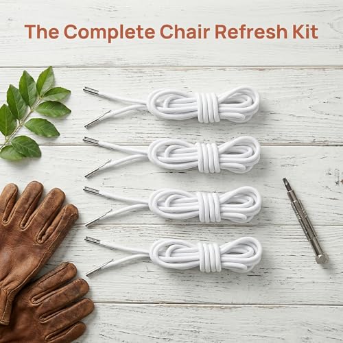 TOYANDONA Chair Replacement Cords Set - 4 Elastic Repair Cords for Recliners & Lounge Chairs