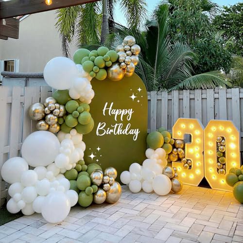 154-Piece White Balloon Garland Kit - Premium Latex Assorted Sizes