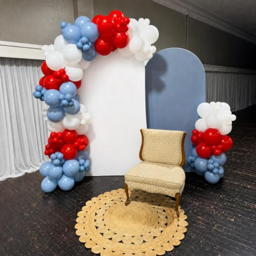 Red White and Blue Balloon Arch Kit - 60 Pack for Cherry Theme Parties