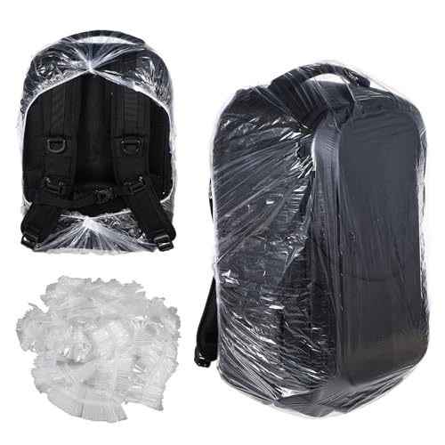 10 PCS Backpack Rain Cover Disposable, Portable Waterproof Backpack Covers Compact Bag Raincoat Disposable Rain Cover for Backpacks 30l-40l, Elastic Covers Protector Outdoor Hiking Cycling Emergency