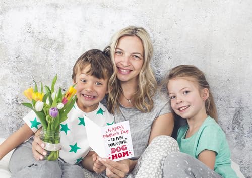 Funny Mother's Day Card for Dog Mom with Red Envelope 4x6
