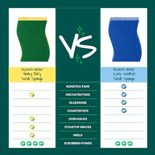 Scotch-Brite Heavy Duty Scrub Sponge - 6 Pack for Tough Cleaning