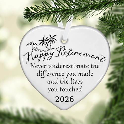 Ceramic Retirement Ornament 2026 - Heartfelt Gift for Women