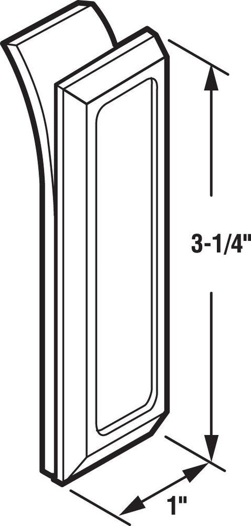 PRIME-LINE M 6102 3-1/4 in. Clear Acrylic, Self-Adhesive, Medicine Cabinet Pull (8 Pack)
