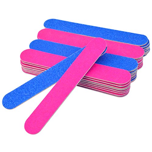 Wobe 100Pcs Double Sided Nail Files Mini Emery Boards for Manicure