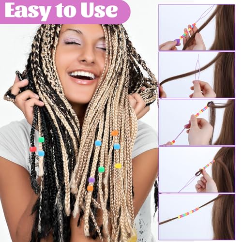 Larrel 6PCS Quick Hair Beader Tool Set for Braids & Ponytails