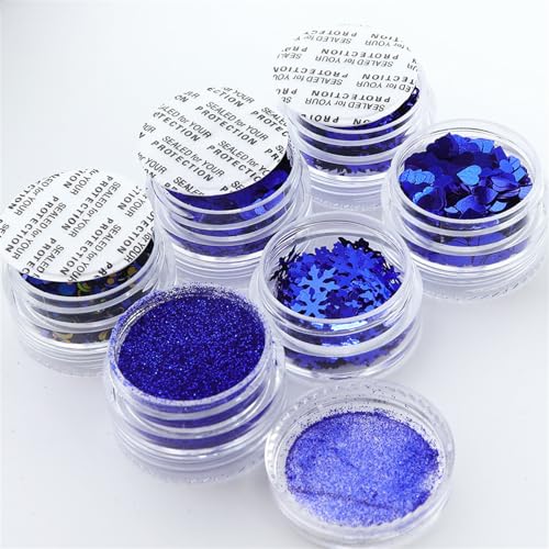 URTERYSER 3D Snowflake Nail Art Glitter Sequins for Christmas Design